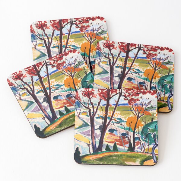 Item preview, Colorful Abstract Autumn Landscape Painting designed and sold by JoyforU.
