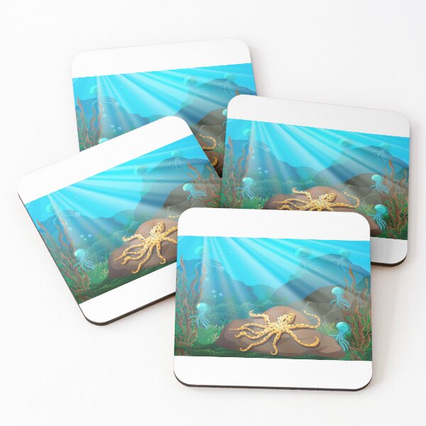 Item preview, Big octopus with baby octopuses - Beautiful Sea Creatures designed and sold by ShaStyle ArtFo.