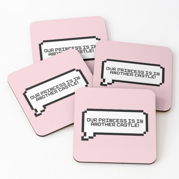 Item preview, Our Princess Is In Another Castle Video Game Quotes Pixelated Speech Bubble designed and sold by everything4eva.