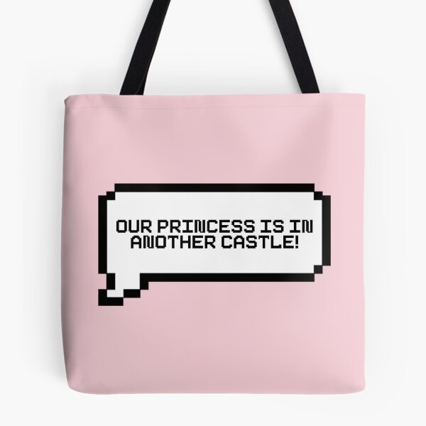 Item preview, Our Princess Is In Another Castle Video Game Quotes Pixelated Speech Bubble designed and sold by everything4eva.