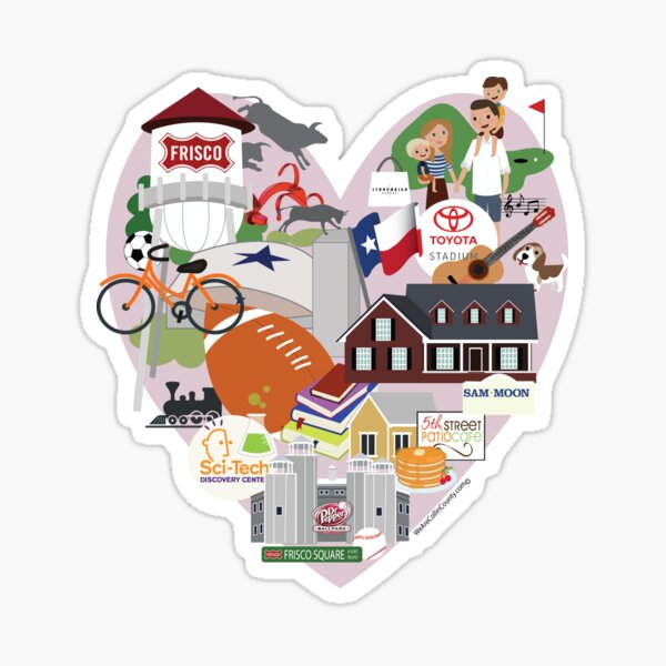 We Love Frisco Texas Sticker