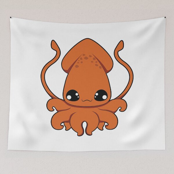 Artikelvorschau, Brauner süßer Baby-Oktopus - Wunderschöne Meerestiere entworfen und verkauft von ShaStyle ArtFo.