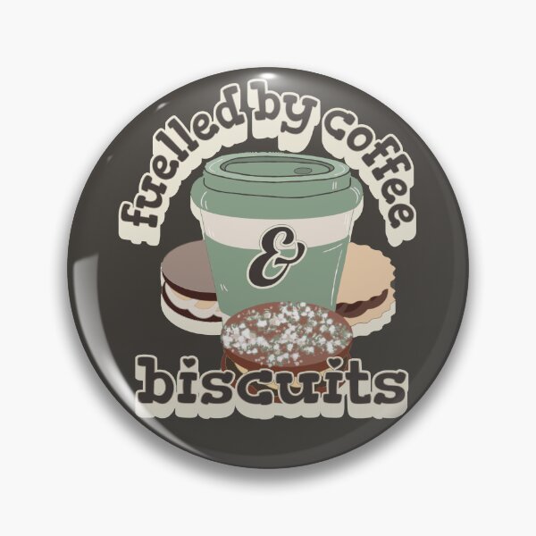 Item preview, Powder Green Fuelled By Coffee And Biscuits Fun Slogan UK Spelling designed and sold by TrulyEpoque.