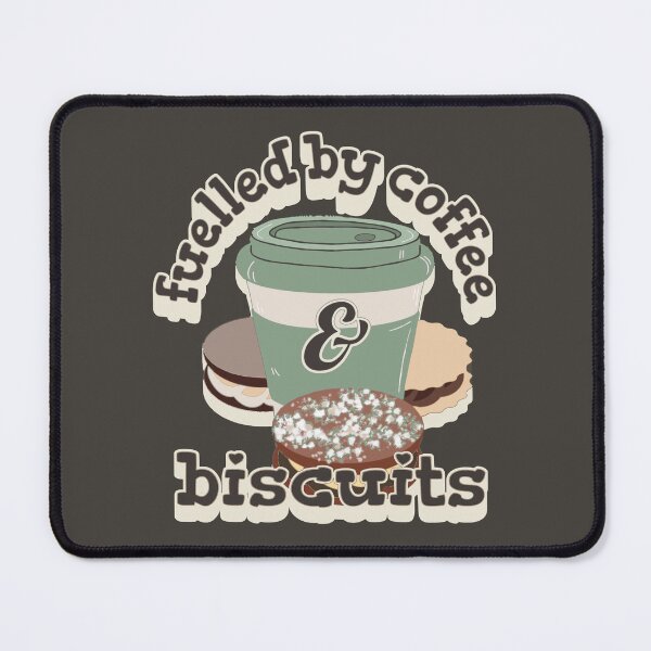 Item preview, Powder Green Fuelled By Coffee And Biscuits Fun Slogan UK Spelling designed and sold by TrulyEpoque.