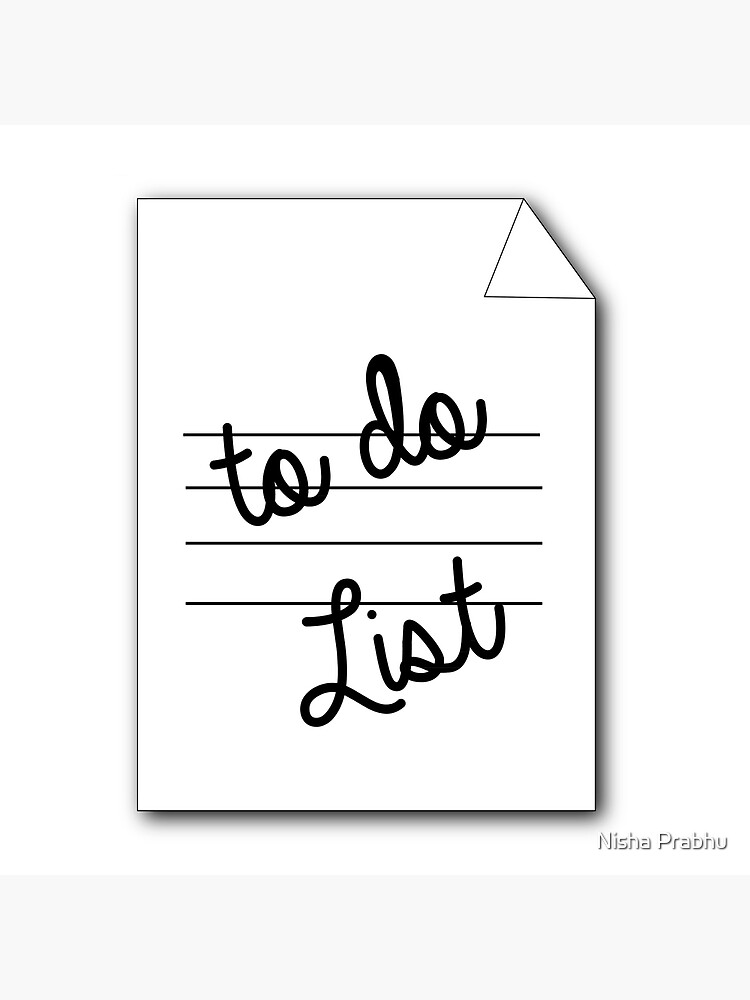 "To do list post it note" Poster for Sale by nishaprabhu Redbubble
