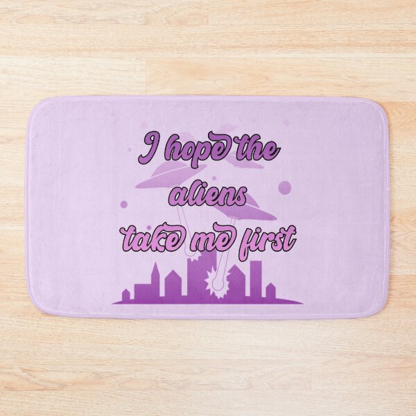 Item preview, I Hope The Aliens Take Me First UFOs Purple designed and sold by everything4eva.