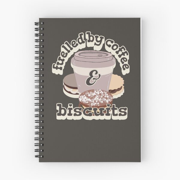 Item preview, Powder Pink Fuelled By Coffee And Biscuits Fun Slogan UK Spelling designed and sold by TrulyEpoque.