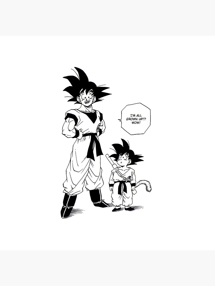 "Son Goku Dragon Ball Z all grown up with kid goku" Pin for Sale by