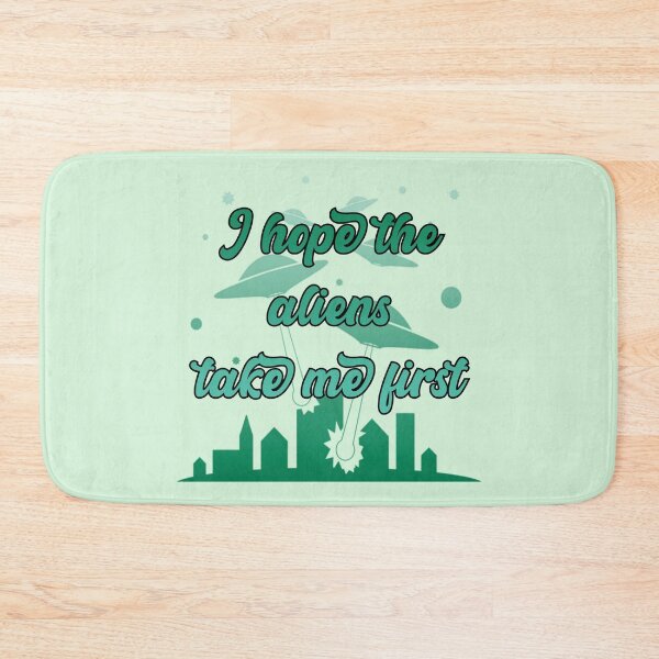 Item preview, I Hope The Aliens Take Me First UFOs Green designed and sold by everything4eva.