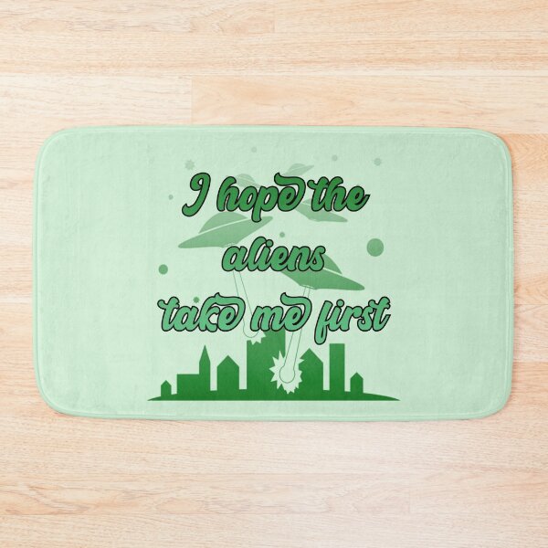 Item preview, I Hope The Aliens Take Me First UFOs Green designed and sold by everything4eva.