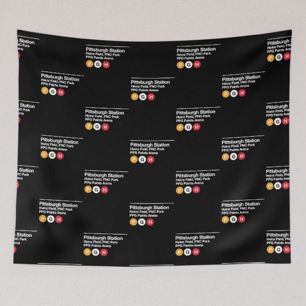 Item preview, Pittsburgh Pro Sports Venue Subway Sign Canvas Print designed and sold by AxelGrahama.