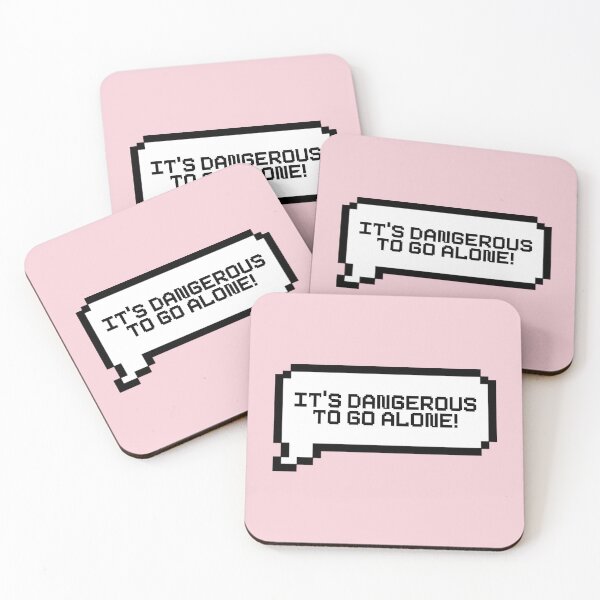 Item preview, It's Dangerous To Go Alone Video Game Quotes Pixelated Speech Bubble designed and sold by everything4eva.