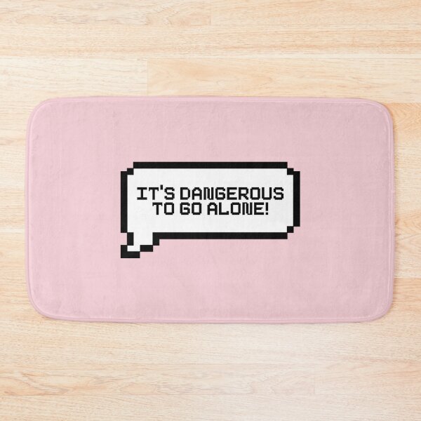 Item preview, It's Dangerous To Go Alone Video Game Quotes Pixelated Speech Bubble designed and sold by everything4eva.
