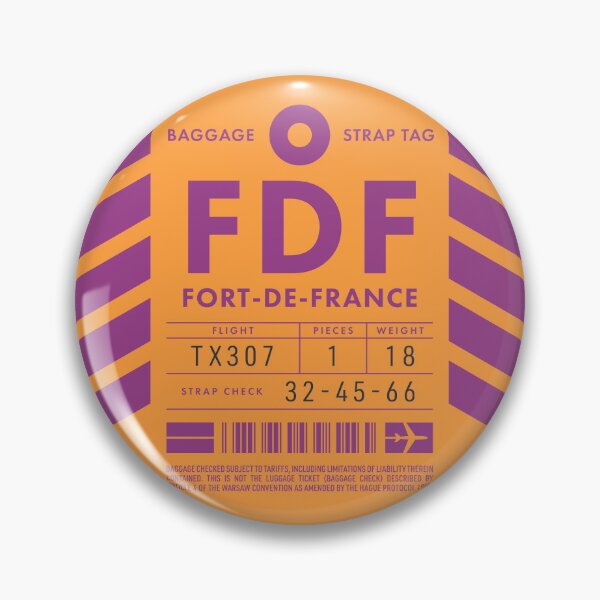 Item preview, Luggage Tag D - FDF Fort-de-France Martinique designed and sold by VoodooCircus.