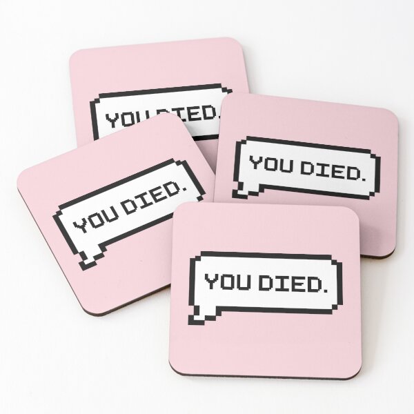 Item preview, You Died Video Game Quotes Pixelated Speech Bubble designed and sold by everything4eva.