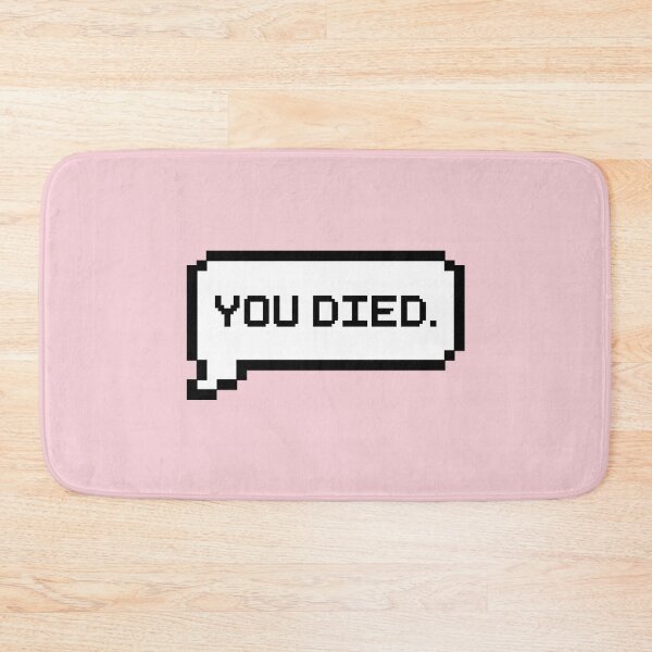 Item preview, You Died Video Game Quotes Pixelated Speech Bubble designed and sold by everything4eva.