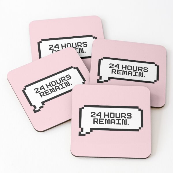 Item preview, 24 Hours Remain Video Game Quotes Pixelated Speech Bubble designed and sold by everything4eva.