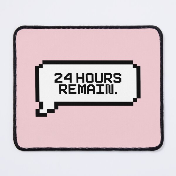 Item preview, 24 Hours Remain Video Game Quotes Pixelated Speech Bubble designed and sold by everything4eva.