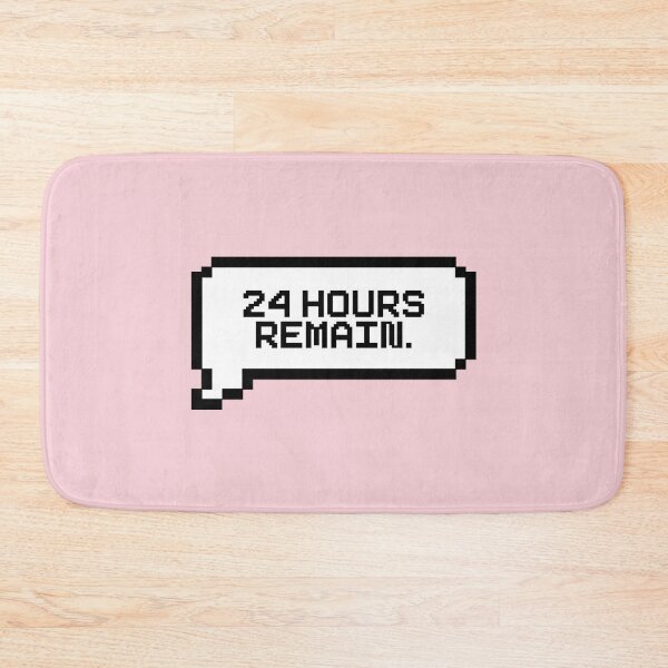 Item preview, 24 Hours Remain Video Game Quotes Pixelated Speech Bubble designed and sold by everything4eva.