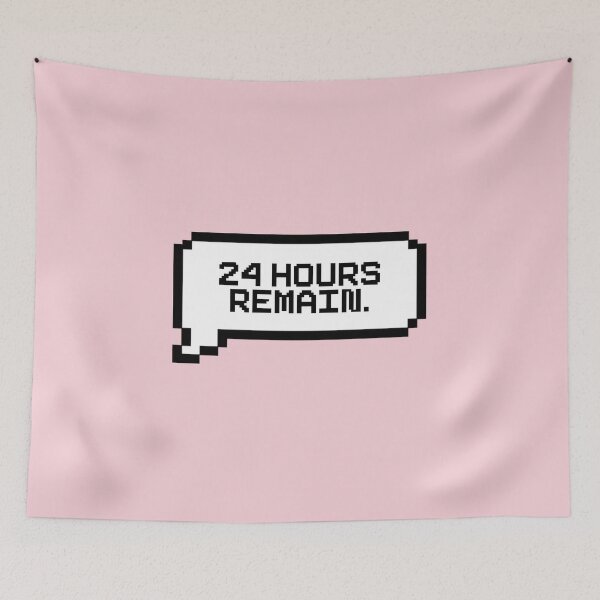 Item preview, 24 Hours Remain Video Game Quotes Pixelated Speech Bubble designed and sold by everything4eva.