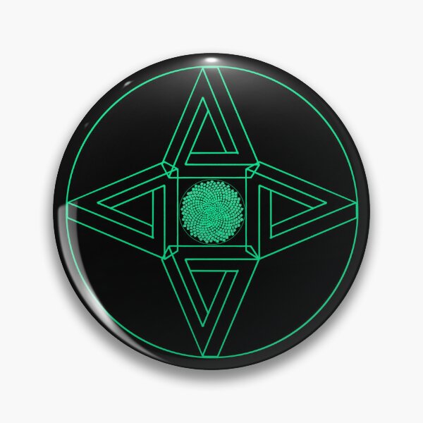 Item preview, Greenish Framed Triangle Me Impressed Star & CircleVisions designed and sold by createVisions.