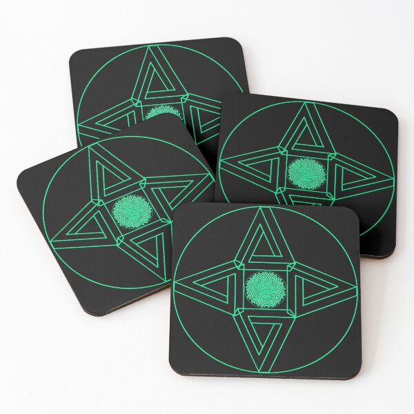 Item preview, Greenish Framed Triangle Me Impressed Star & CircleVisions designed and sold by createVisions.