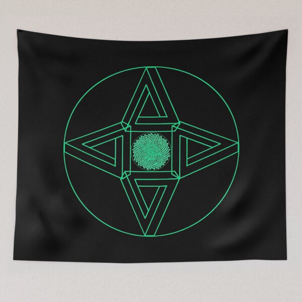 Item preview, Greenish Framed Triangle Me Impressed Star & CircleVisions designed and sold by createVisions.