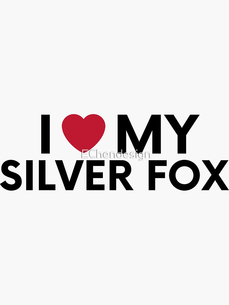 I Love My Silver Fox Rabbit Sticker For Sale By Echendesign Redbubble