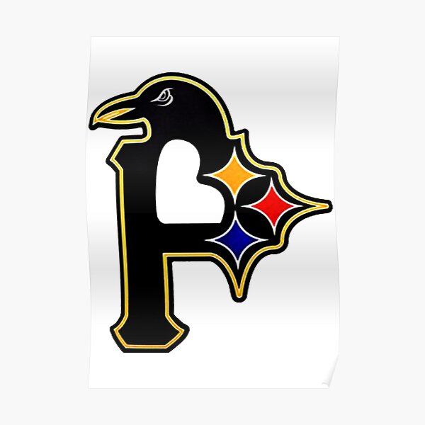 Pittsburgh Sports Teams In Front of Skyline Poster, Pittsburgh Steelers,  Pittsburgh Pirates, Pittsburgh Penguins Art