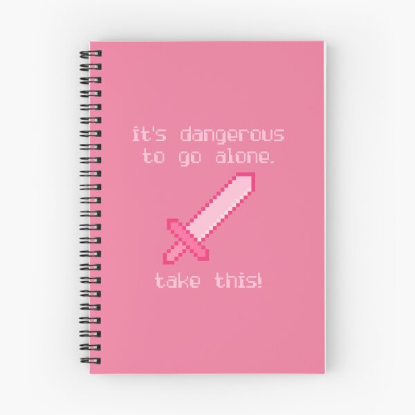 Item preview, Its Dangerous To Go Alone Take This Video Game Quotes Pixelated Sword Pink designed and sold by everything4eva.