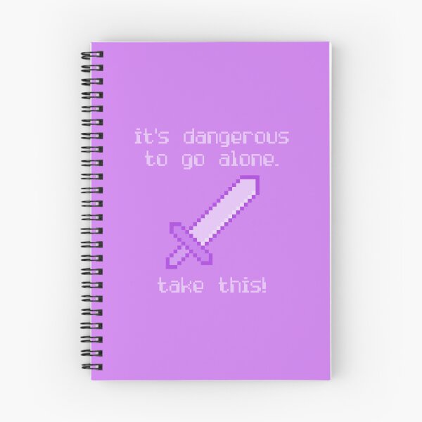 Item preview, Its Dangerous To Go Alone Take This Video Game Quotes Pixelated Sword Purple designed and sold by everything4eva.