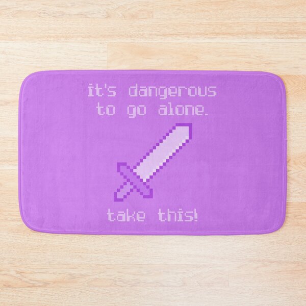 Item preview, Its Dangerous To Go Alone Take This Video Game Quotes Pixelated Sword Purple designed and sold by everything4eva.