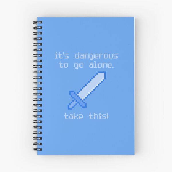 Item preview, Its Dangerous To Go Alone Take This Video Game Quotes Pixelated Sword Blue designed and sold by everything4eva.