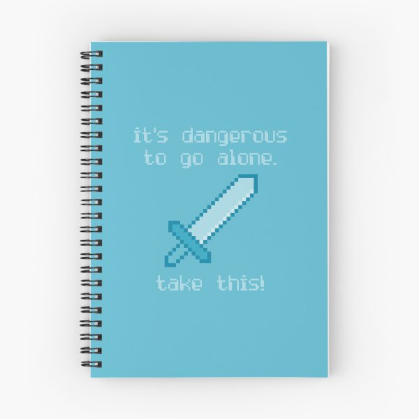 Item preview, Its Dangerous To Go Alone Take This Video Game Quotes Pixelated Sword Blue designed and sold by everything4eva.