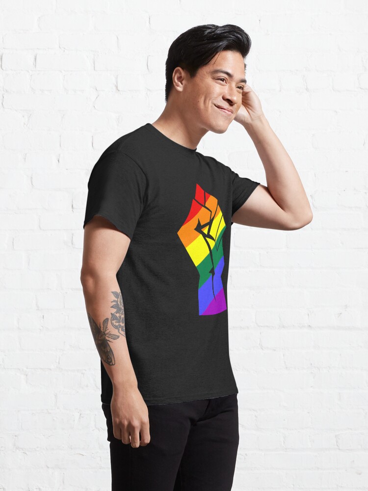 Alternate view of Resist - Pride Rainbow Flag Fist LGBT Classic T-Shirt