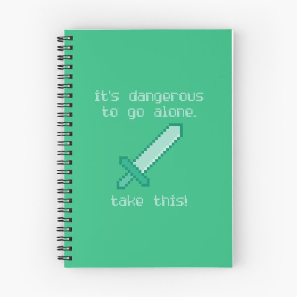 Item preview, Its Dangerous To Go Alone Take This Video Game Quotes Pixelated Sword Green designed and sold by everything4eva.
