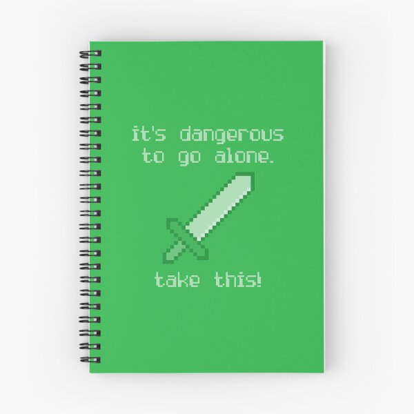 Item preview, Its Dangerous To Go Alone Take This Video Game Quotes Pixelated Sword Green designed and sold by everything4eva.