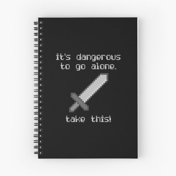 Item preview, Its Dangerous To Go Alone Take This Video Game Quotes Pixelated Sword Grey designed and sold by everything4eva.