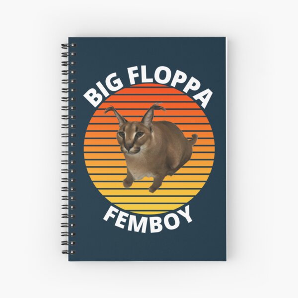 Big Floppa Meme Cute Caracal Cat: Plain Lined Journal Notebook, 120 Pages,  Medium 6 x 9 Inches, Printed Cover