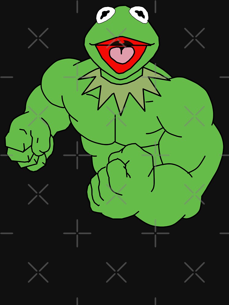 "Kermit The Muscle Frog" Tshirt by impossibleARTbg Redbubble