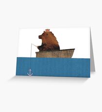 Cheltenham the Bear: Fishing Trip Greeting Card