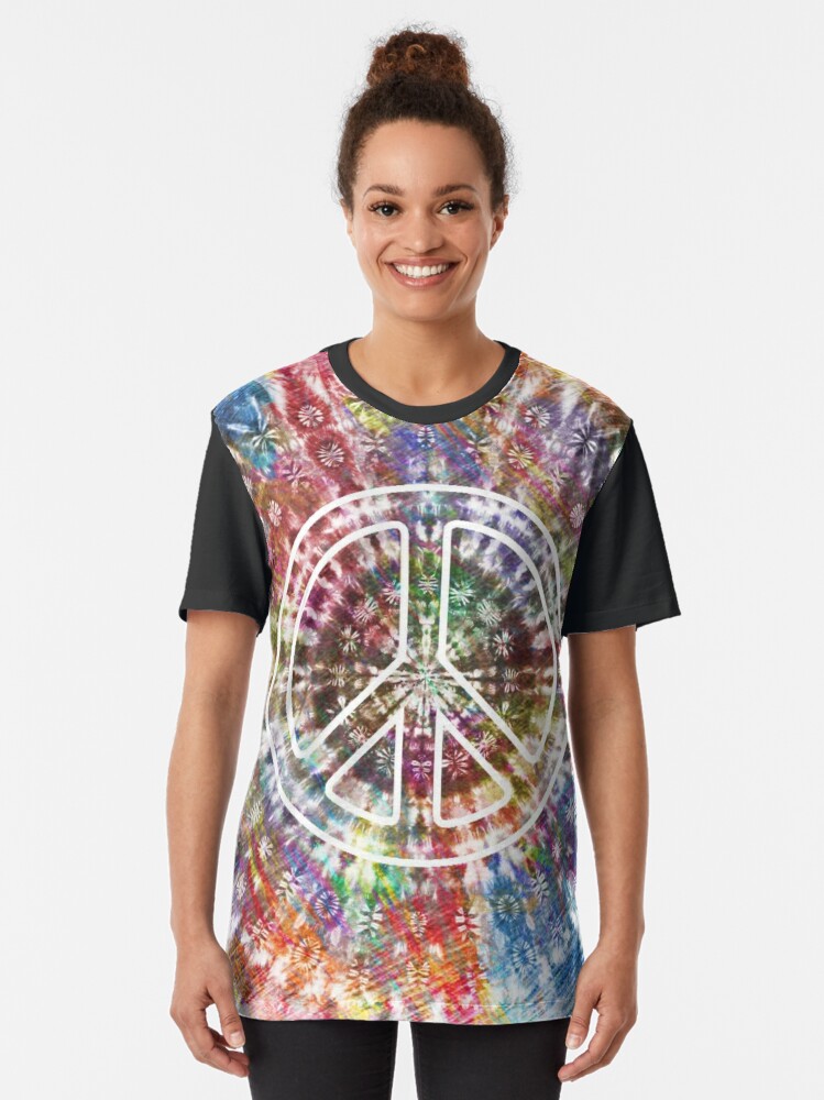 tie dye peace sign tshirt