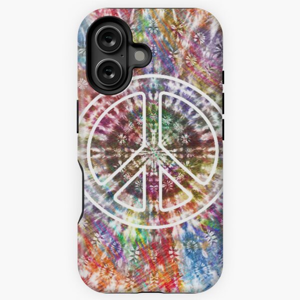 Aperçu de l'œuvre Retro Tie Dye signe de paix conception psychédélique créée et vendue par NeoMundo.