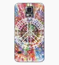 Retro Krawatten-Friedenszeichen-psychedelischer Entwurf Hülle & Klebefolie für Samsung Galaxy