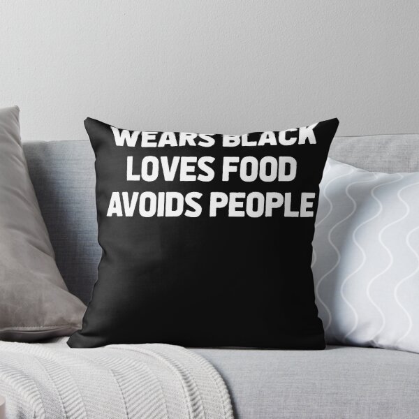 Item preview, Wears Black Loves Food Avoids People Tshirt designed and sold by AltCarsten.