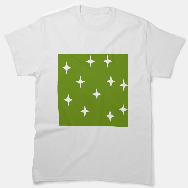 White stars green pattern Classic T-Shirt