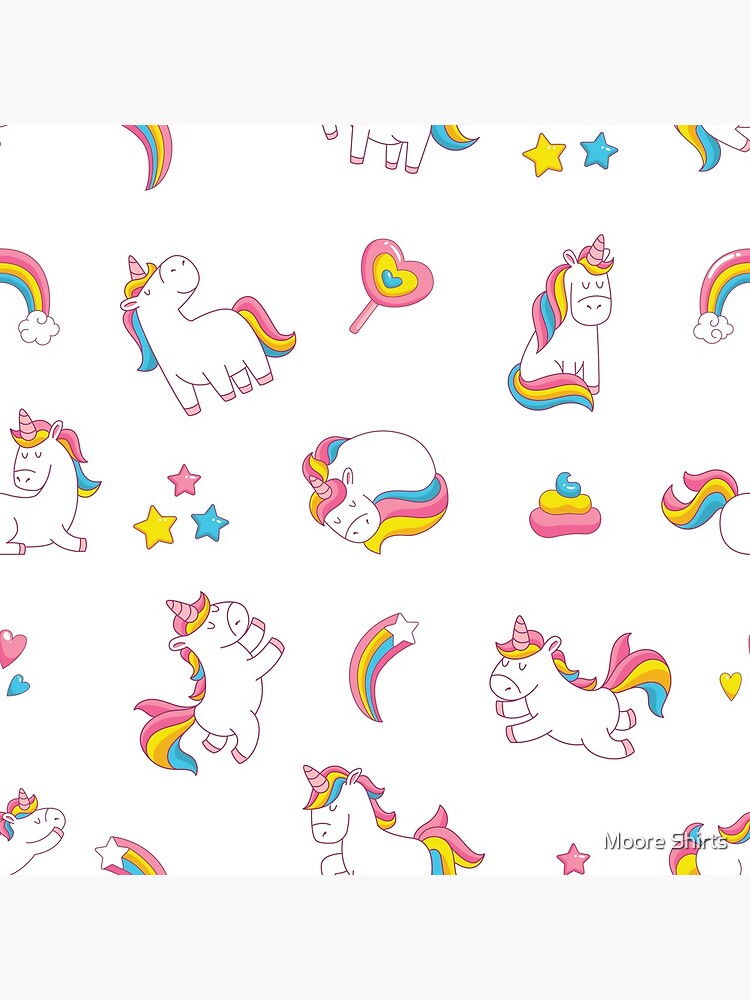 Cartoon Unicorn Print by SouthCherry