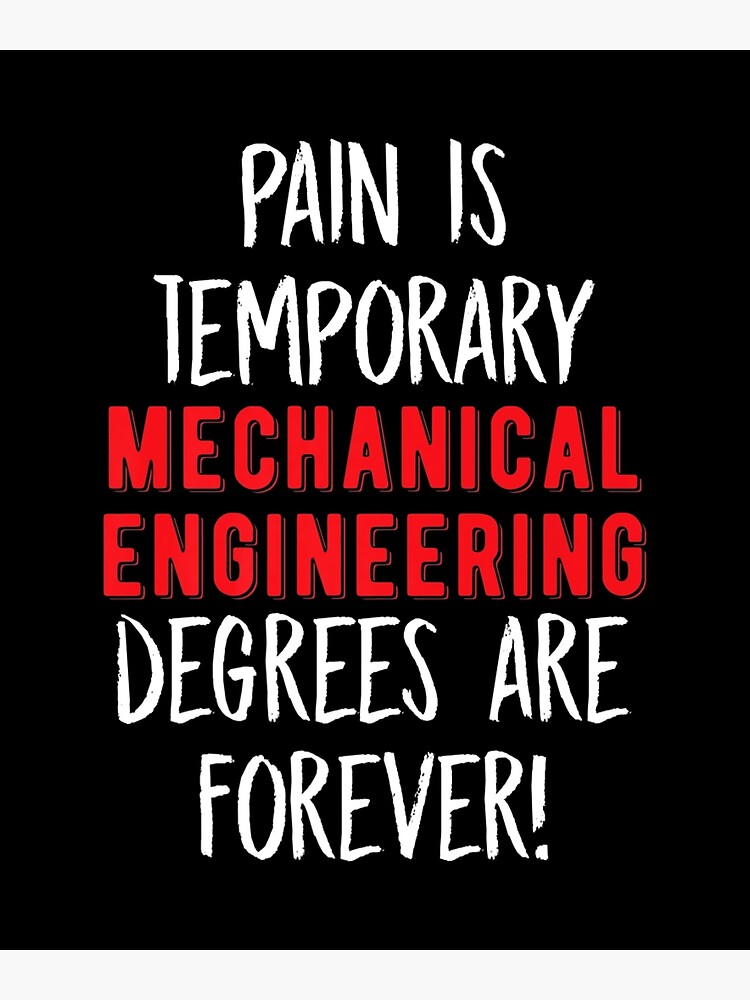 "Mechanical Engineer Graduation Gift Design For Engineering" Poster for