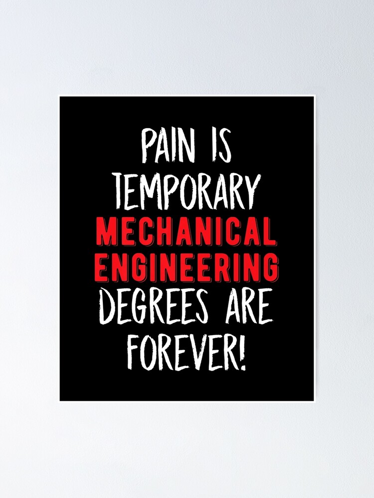 "Mechanical Engineer Graduation Gift Design For Engineering" Poster for