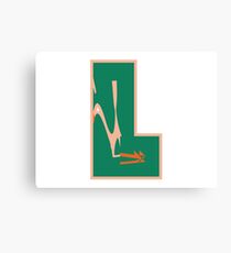 Chunky vibrant alphabet L Canvas Print